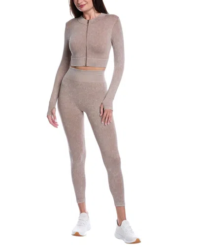 Marion 2pc Jacket & Legging Set In Gray