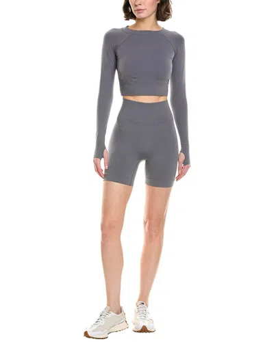 Marion 2pc Quick Dry Top & Short Set In Grey