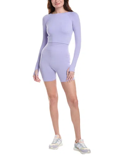 Marion 2pc Quick Dry Top & Short Set In Purple