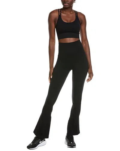 Marion 2pc Snatch Me Up Flared Sports Bra & Legging Set In Black