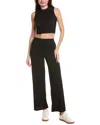 Marion 2pc Soft Ribbed Shirt & Pant Set In Black