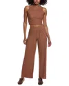 Marion 2pc Soft Ribbed Shirt & Pant Set In Brown