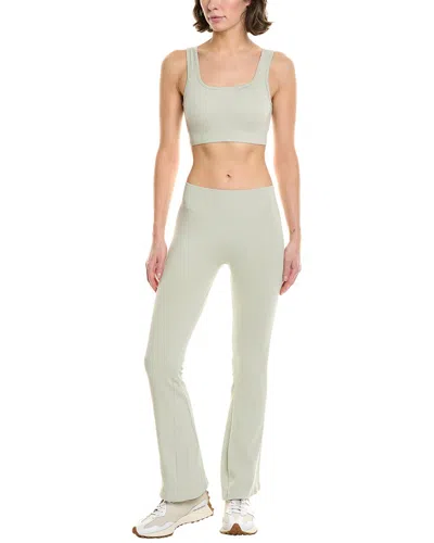Marion 2pc Sports Bra & Flare Pant Set In Grey