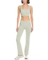Marion 2pc Sports Bra & Flare Pant Set In Grey