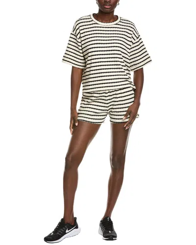 Marion 2pc Striped Tee Shirt & Short Set In Multi