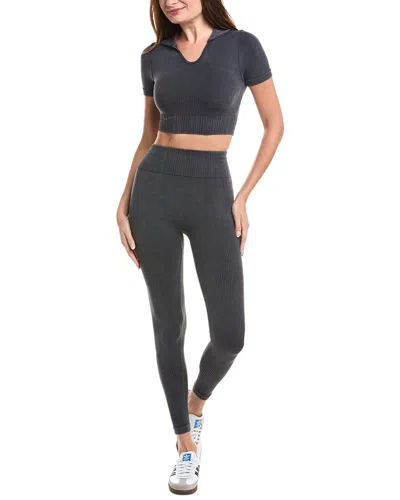 Marion 2pc Top & Legging Set In Gray