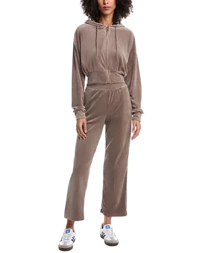 Marion 2pc Velour Set In Burgundy