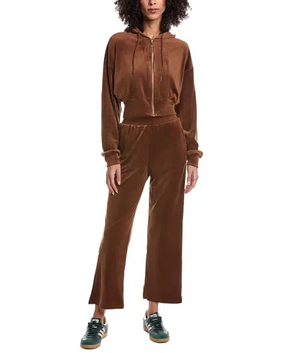 Marion 2pc Velour Set In Burgundy