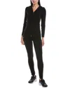 Marion 2pc Zip Hoodie & Legging Set In Black