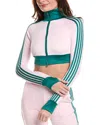 Marion 4 Stripes Two-way Zipper Cropped Track Jacket In Pink