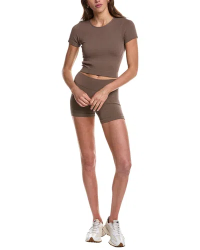 Marion 4in 2pc Pointelle Seamless Set In Brown