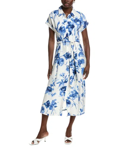 Marion Belted Cuff Sleeves Floral Dress In Multi