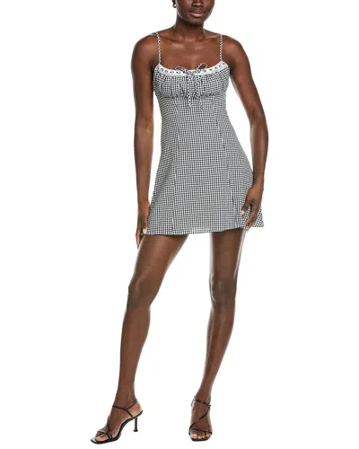 Marion Cami Gingham Dress In Gray