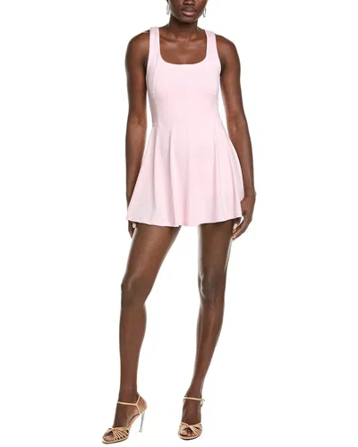 Marion Corset Flared Wide Strap Dress In Pink