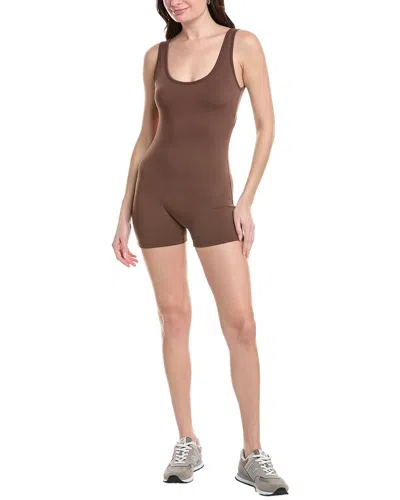 Marion Cutout Back Romper In Brown