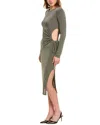 Marion Cutout Midi Dress In Green