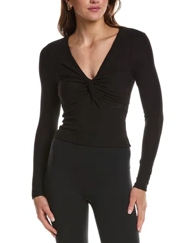 Marion Deep V-neck Crop Top In Black