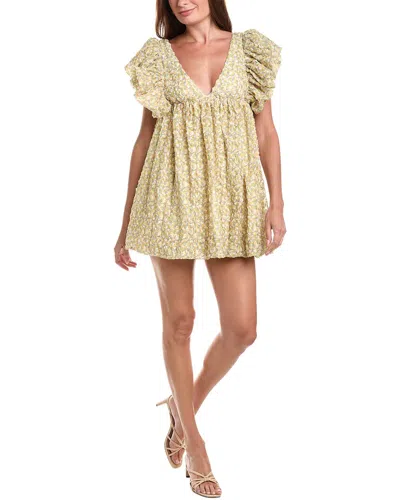 Marion Floral Mini Dress In Neutral