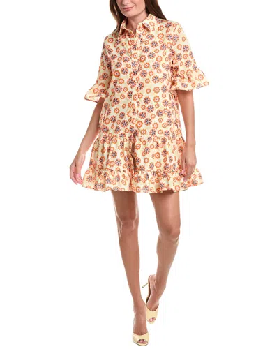 Marion Floral Mini Dress In Neutral