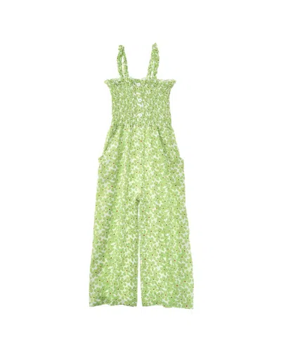 Marion Floral Romper In Green