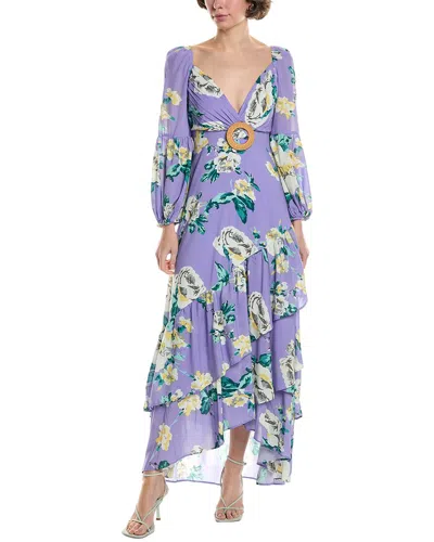 Marion High-low Maxi Dress In Purple