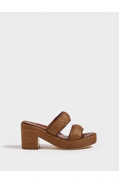 Marion Parke Amelia Platform | Nappa/raffia In Multi
