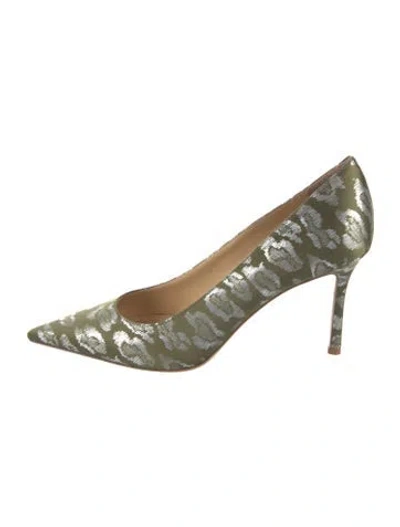 Pre-owned Marion Parke Animal Print Pumps W/ Tags In Green