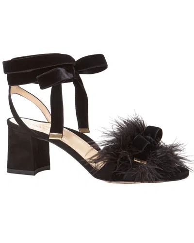 Marion Parke Babette Suede Sandal In Black