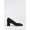 Marion Parke Block Heel Pump 60 Suede In Black
