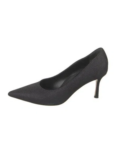 Pre-owned Marion Parke Canvas Pumps In Black