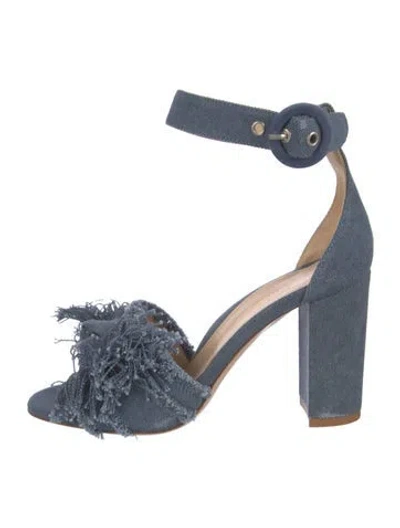 Pre-owned Marion Parke Canvas Sandals In Blue
