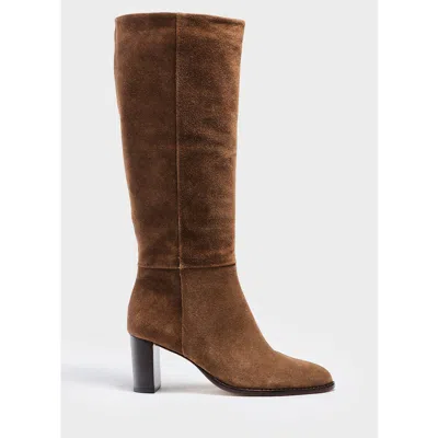 Marion Parke Catherine 70 Scrunch Boot Suede In Brown