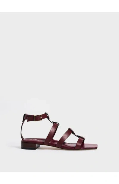 Marion Parke Charlie Flat | Nappa In Burgundy
