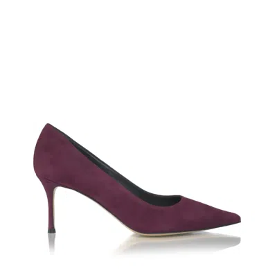 Marion Parke Classic Pump 70 Heels In Bordeaux In Purple