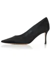 Marion Parke Classic Pump 70 Womens Kitten Heel Pointed Toe Pumps In Black