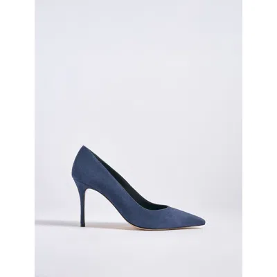 Marion Parke Classic Pump 85 Suede In Blue