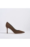 Marion Parke Classic Pump 85 Suede In Brown