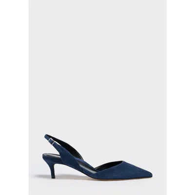 Marion Parke Classic Slingback 45 Pumps Suede In Blue