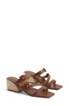 Marion Parke Women Imogen Raffia Block Heel In Tan In Luggage Raffia