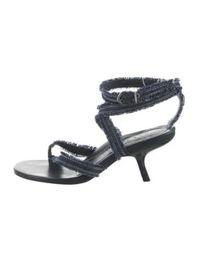 Pre-owned Marion Parke Denim Sandals In Blue