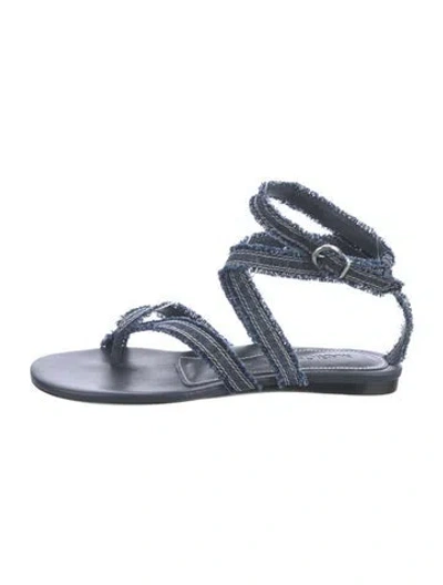 Pre-owned Marion Parke Denim Sandals In Blue