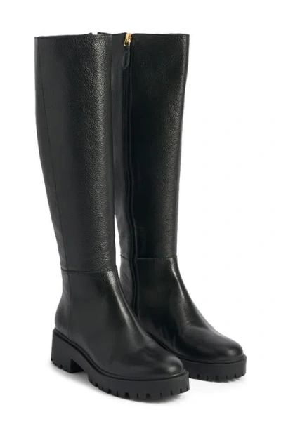Marion Parke Elizabeth Knee High Platform Boot In Black