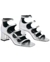 Marion Parke Francine Block Leather Sandal