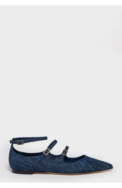 Marion Parke Francine Flat | Denim In Blue
