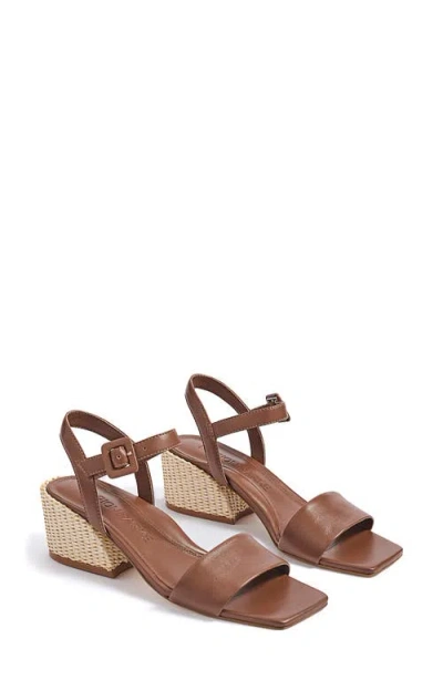 Marion Parke Imogen Ankle Strap Sandal In Luggage