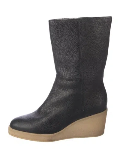 Pre-owned Marion Parke Leather Boots In Black