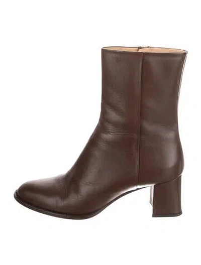 Pre-owned Marion Parke Leather Boots In Brown