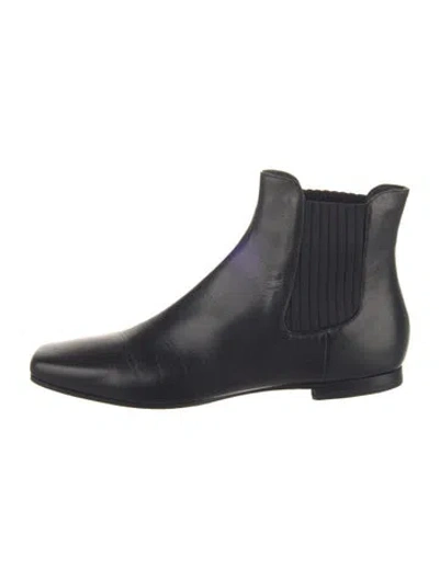 Pre-owned Marion Parke Leather Chelsea Boots In Black