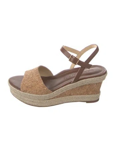 Pre-owned Marion Parke Leather Espadrilles In Brown
