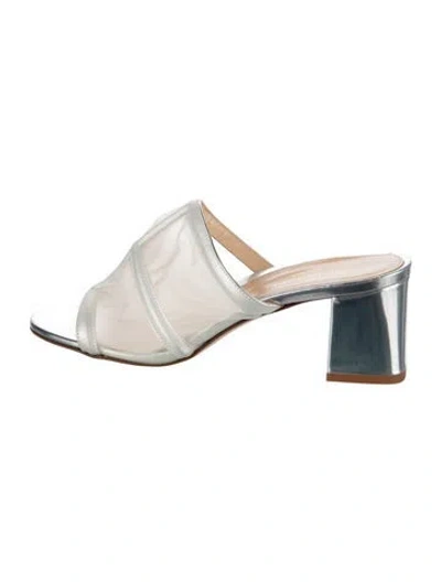 Pre-owned Marion Parke Leather Mules In Gold
